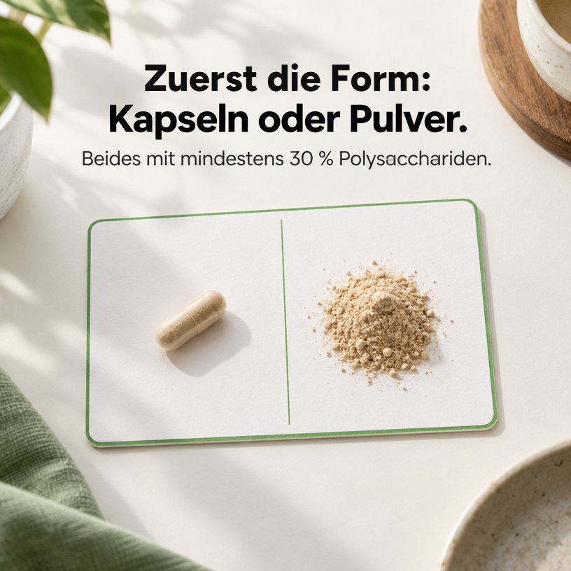 Individuelle Vitalpilz-Extrakt-Mischung – Bio Vitalpilze selbst kombinieren