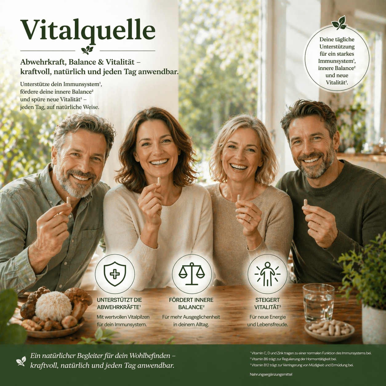 Bio Vitalpilz Mischung "Immuquelle" - Onlinepilze