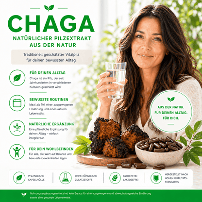 "Chaga" Bio Vitalpilz Extrakt – Wohlbefinden & Kraft der Natur - Onlinepilze