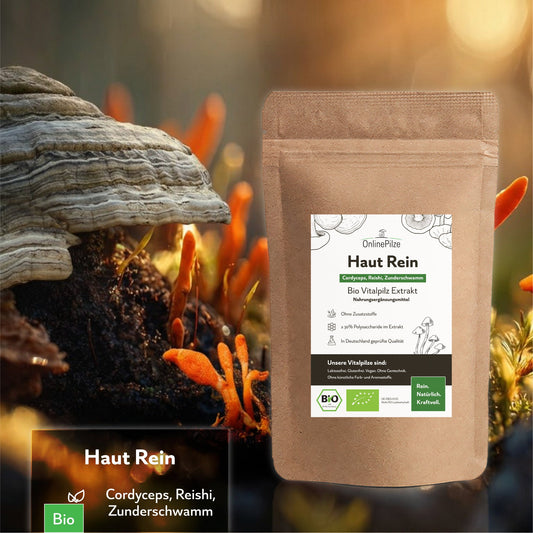 "Haut Rein" Bio Vitalpilz - Extrakt | Reines Hautgefühl - Onlinepilze