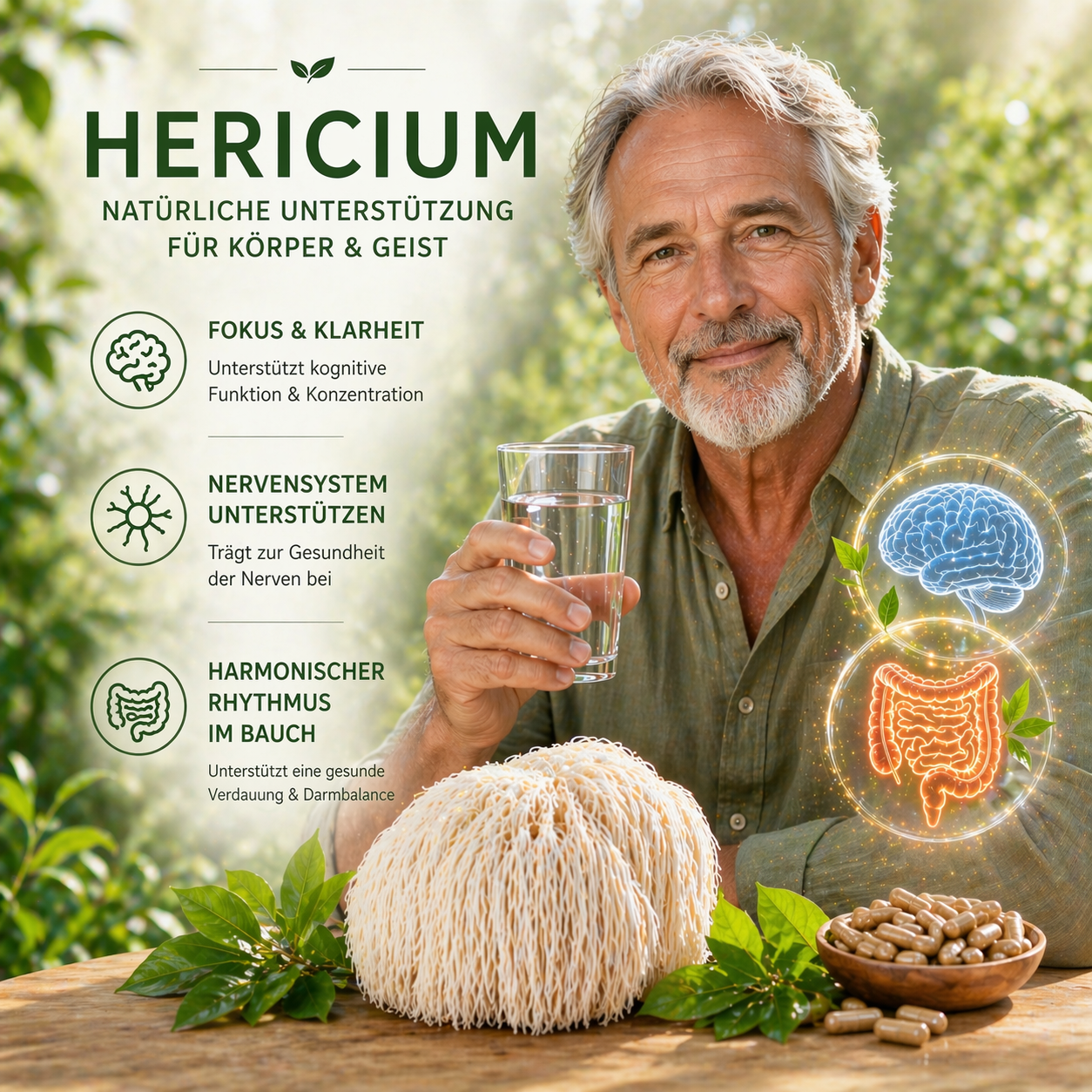 "Hericium" Bio Vitalpilz Extrakt – Fokus & Klarheit - Onlinepilze