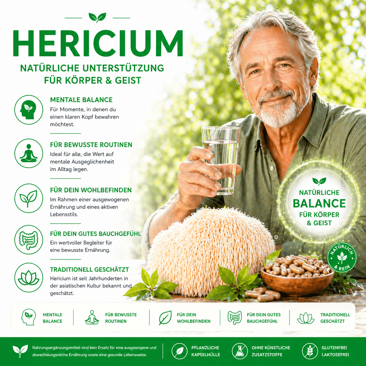"Hericium" Bio Vitalpilz Extrakt – Fokus & Klarheit - Onlinepilze