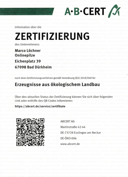 Kontrollierte Qualität - Onlinepilze