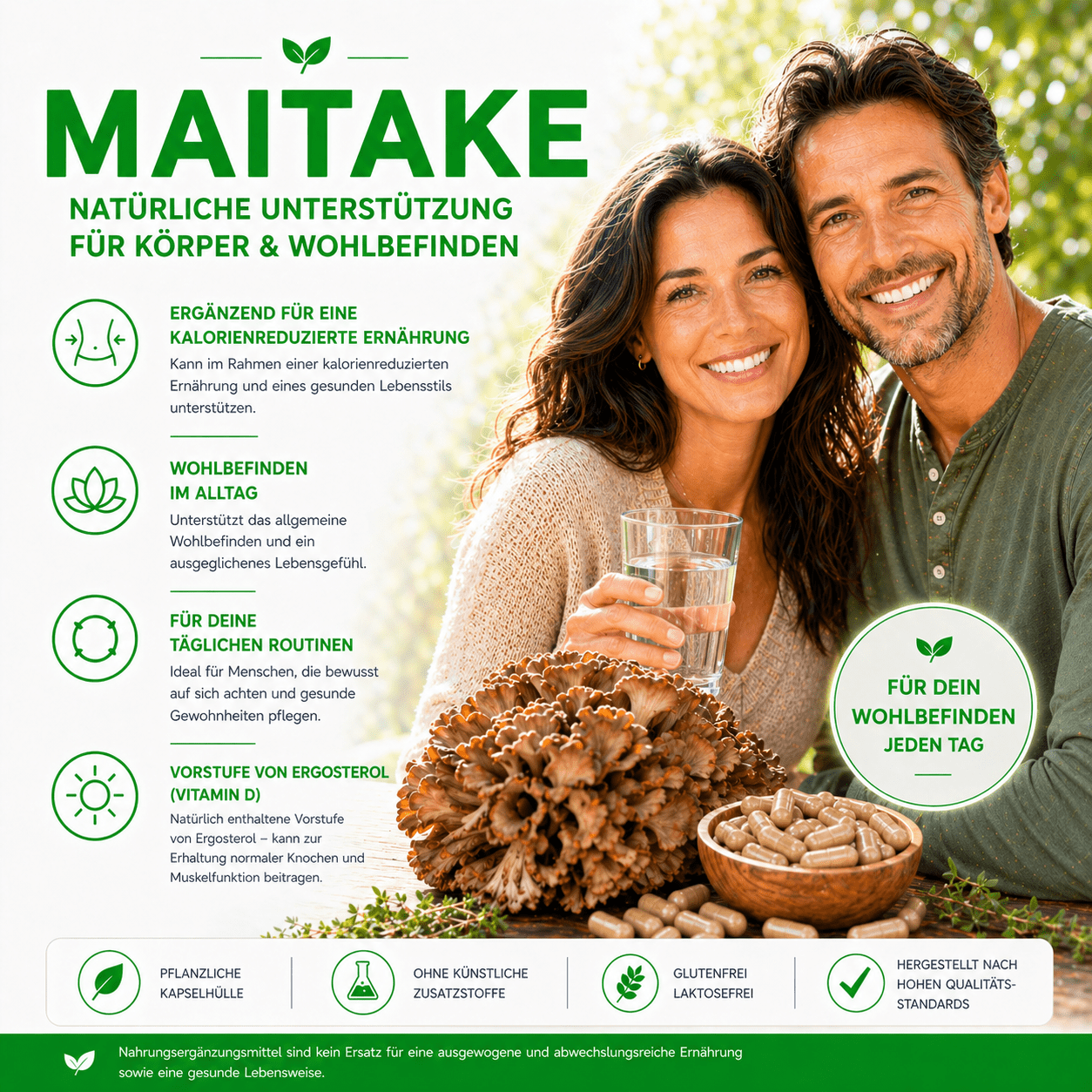 "Maitake" Bio Vitalpilz Extrakt – Gleichgewicht & Wohlbefinden - Onlinepilze
