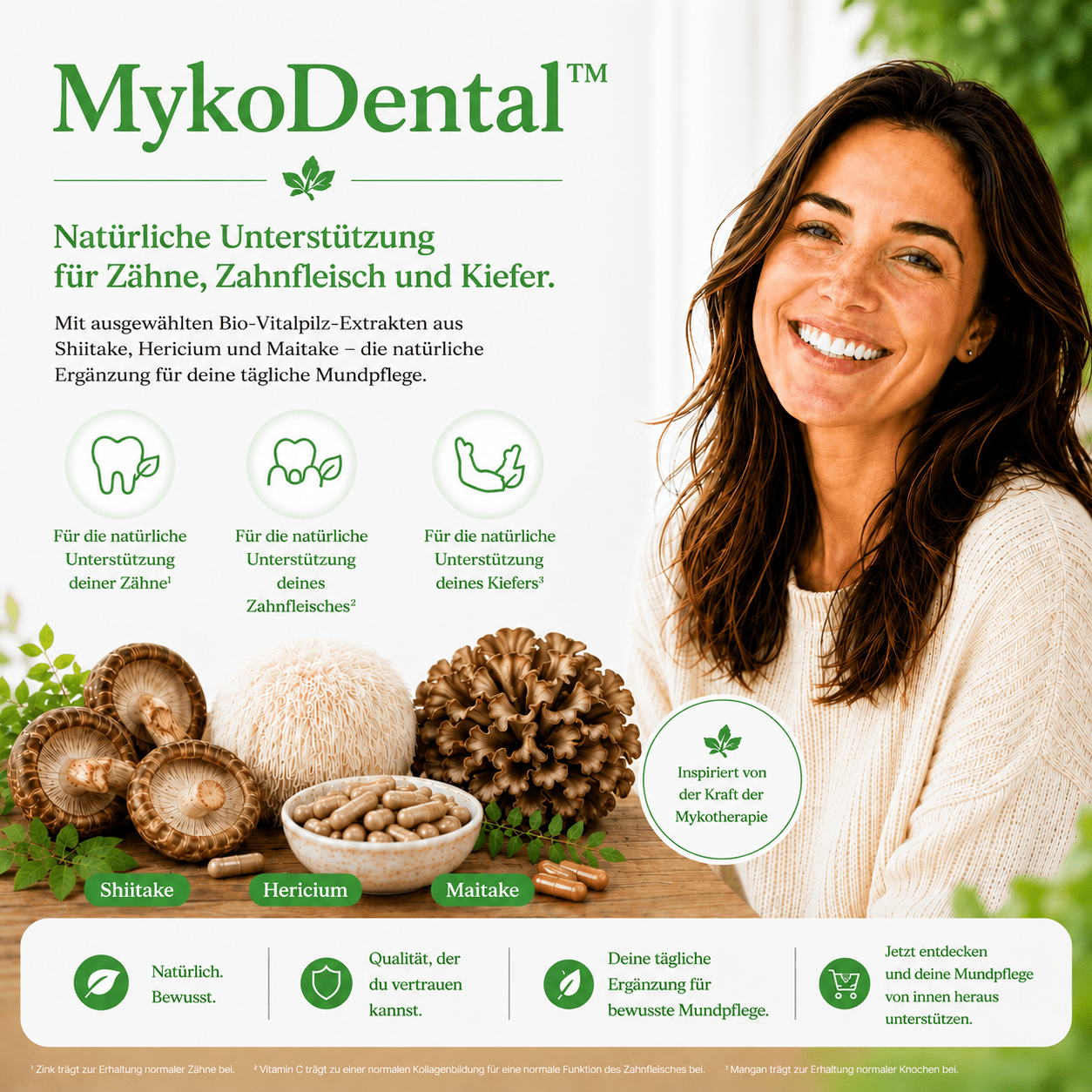 MykoDental™ - Bio Vitalpilz Extrakt | Mundgesundheit - Onlinepilze