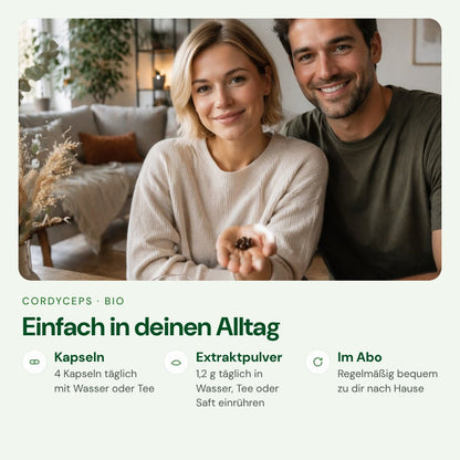 Cordyceps einfach im Alltag einnehmen – Kapseln oder Extraktpulver