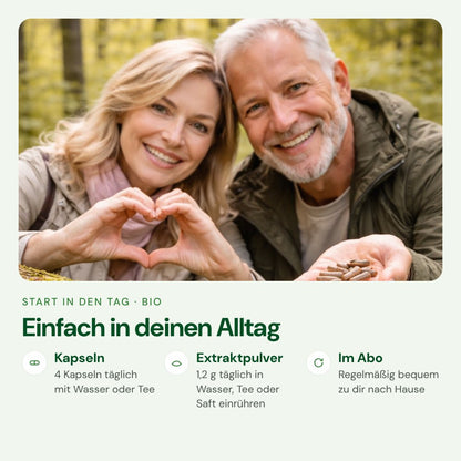 Start in den Tag einfach im Alltag einnehmen – Kapseln oder Extraktpulver