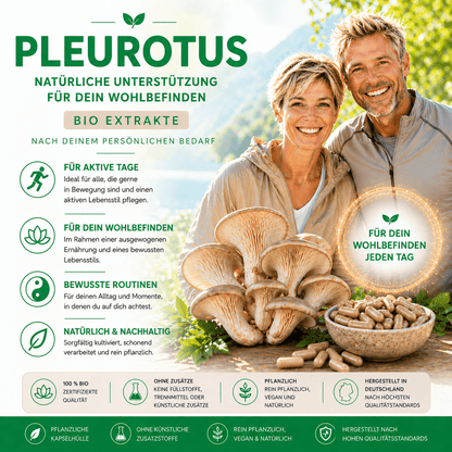 "Pleurotus" Bio Vitalpilz Extrakt – Balance & Leichtigkeit - Onlinepilze