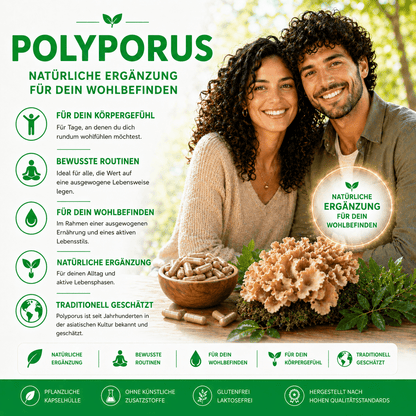 "Polyporus" Bio Vitalpilz Extrakt – Leichtgefühl & Balance - Onlinepilze