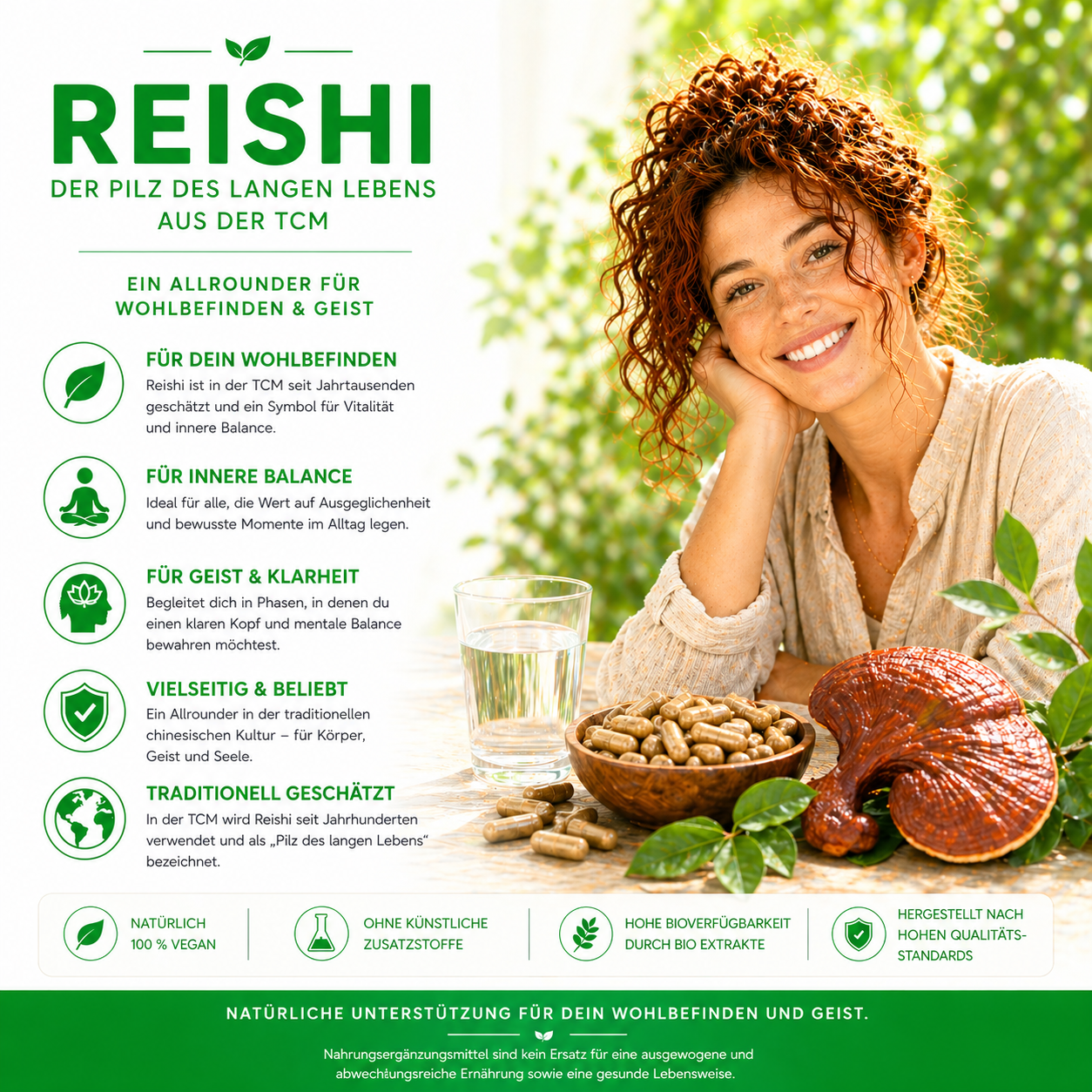 "Reishi" Bio Vitalpilz Extrakt – Ruhe & Balance - Onlinepilze
