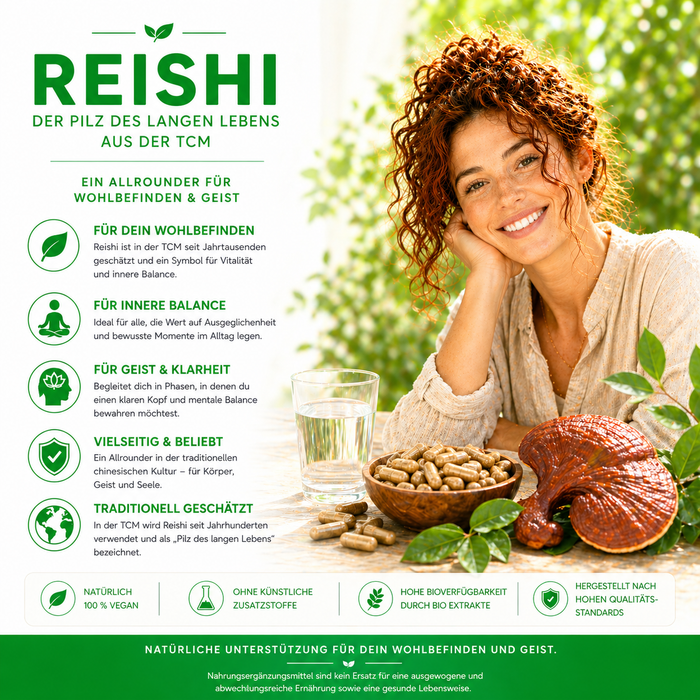 "Reishi" Bio Vitalpilz Extrakt – Ruhe & Balance - OnlinePilze