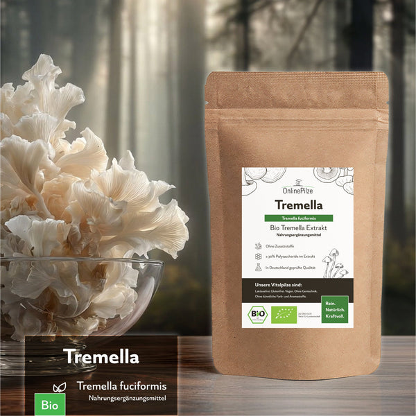 "Tremella" Bio Vitalpilz Extrakt – Haut & Feuchtigkeit - OnlinePilze