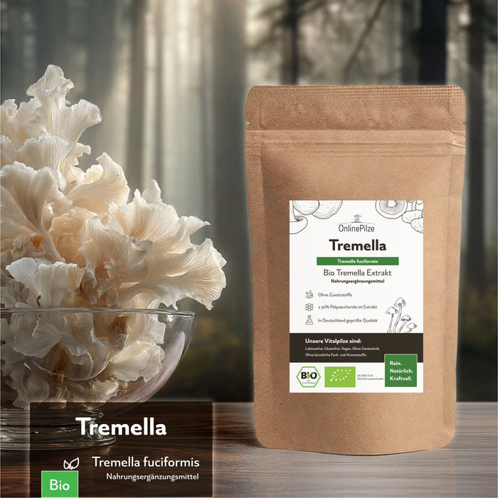 "Tremella" Bio Vitalpilz Extrakt – Haut & Feuchtigkeit - OnlinePilze
