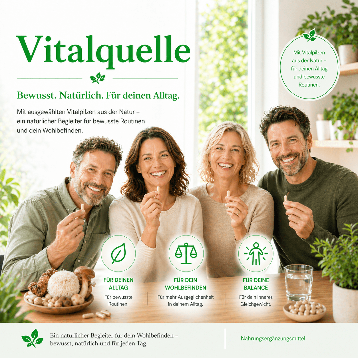 "Vitalquelle" Bio Vitalpilz - Extrakt | Vitalität - Onlinepilze