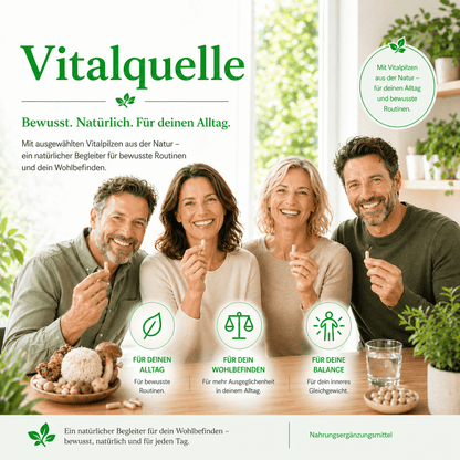 "Vitalquelle" Bio Vitalpilz - Extrakt | Vitalität - Onlinepilze