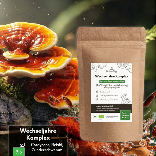 "Wechseljahre Komplex" Bio Vitalpilz - Extrakt | Innere Ruhe - Onlinepilze
