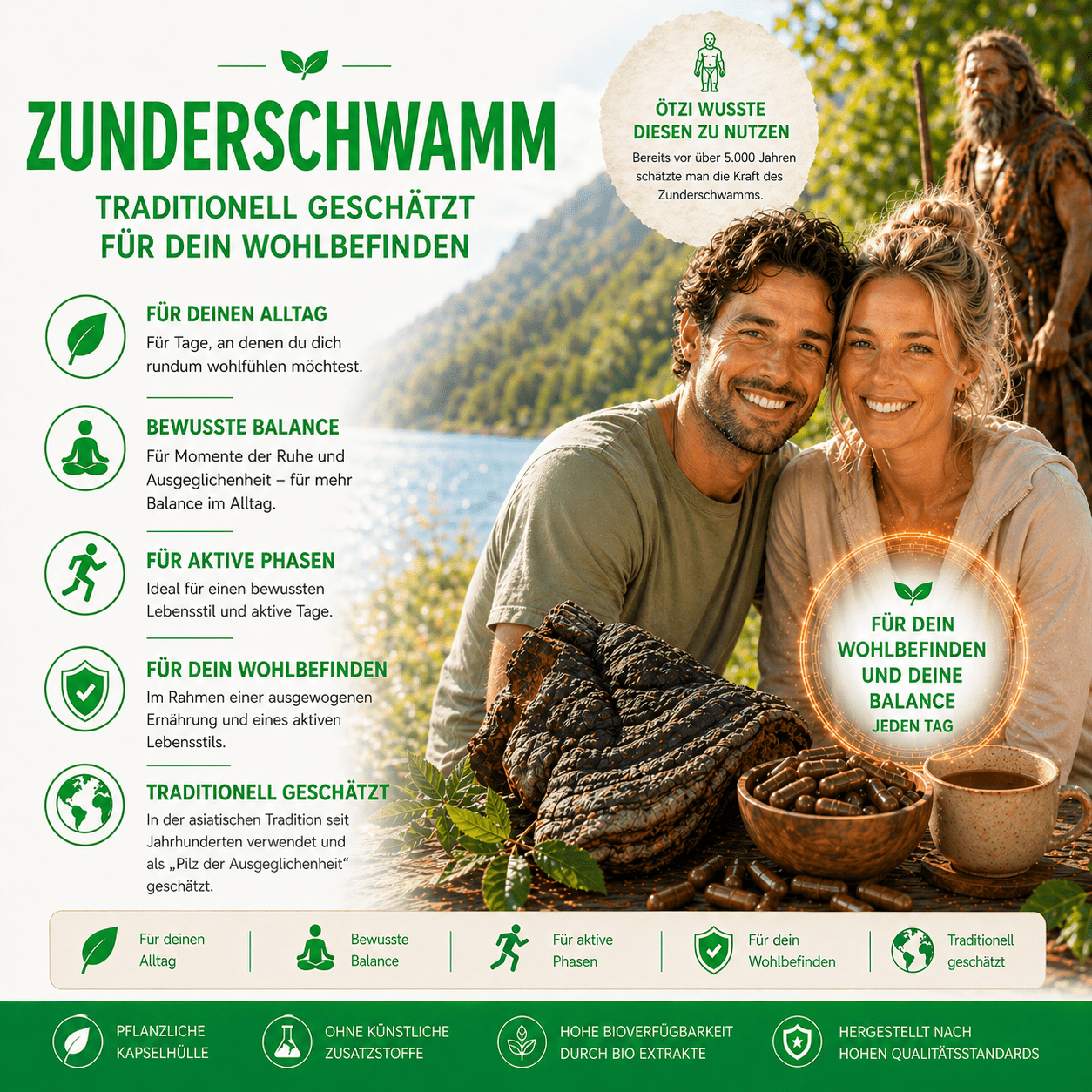 "Zunderschwamm" Bio Vitalpilz Extrakt – Innere Stärke & Balance - Onlinepilze